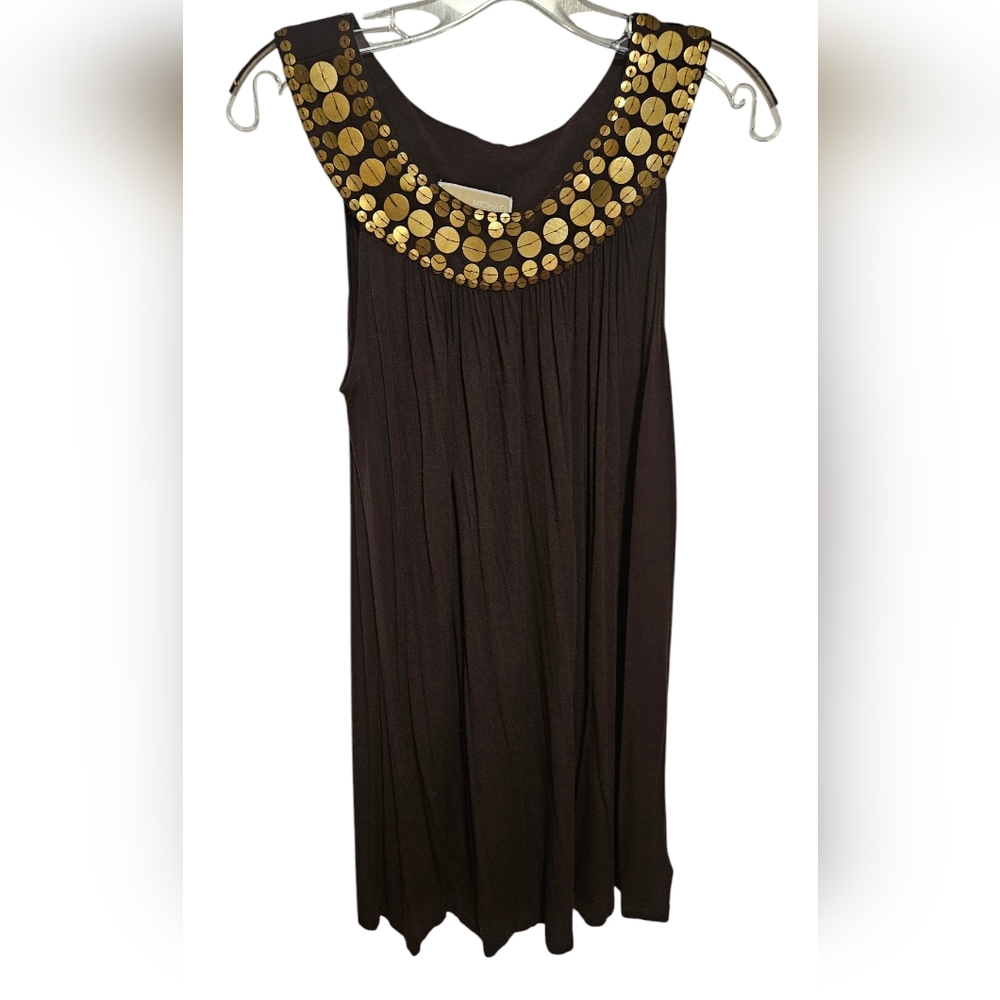 Michael Kors Swing Dress with Gold Details